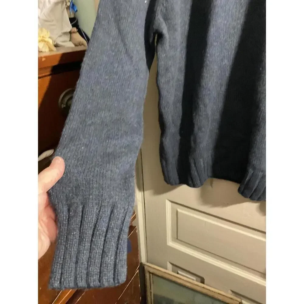 Nautica Merino Wool Men's V-Neck Sweater in Classic Blue XL